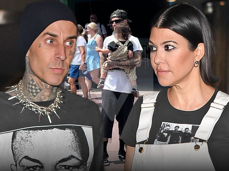 travis barker kourtney kardashian rocky disney main getty tmz composite