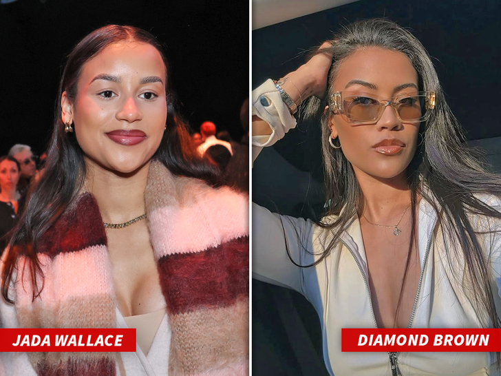 জাদা ওয়ালেস ডায়মন্ড ব্রাউন স্প্লিট জেটি সোয়াইপ