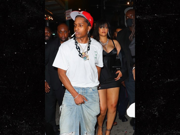 A$AP Rocky Greets Good Pal in Club, Awkwardly Hovering Above Rihanna
