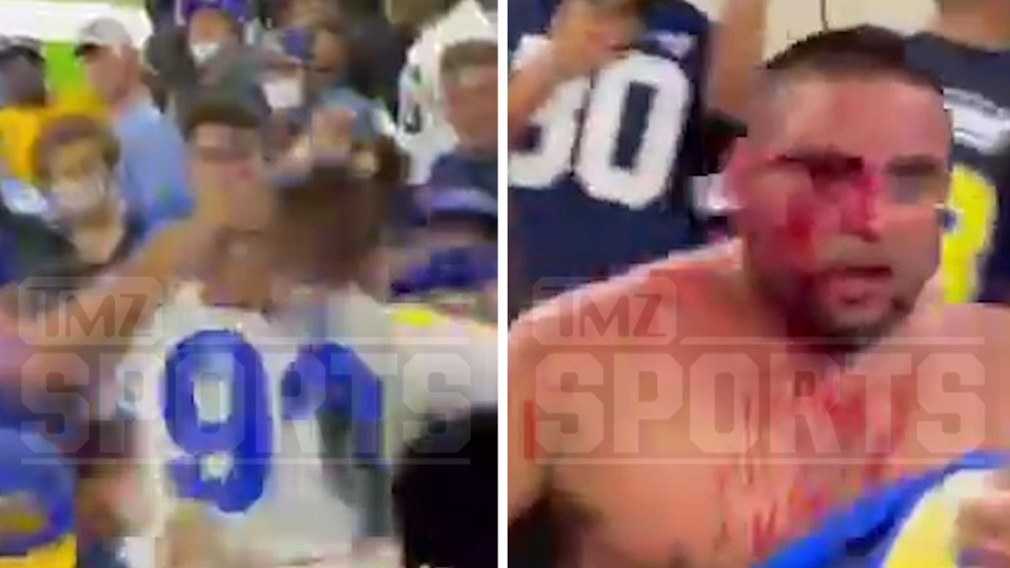 Rams Vs Chargers Game Erupts Into Insane Fan Fight California News Times [ 675 x 1200 Pixel ]