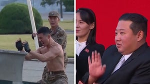 Kim Jong-Un Cheers On As Shirtless Soldiers Smash Concrete, Break Glass On Each Other