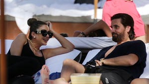 Scott Disick Chats Poolside With Larsa Pippen, Ex-Friend of Kardashians