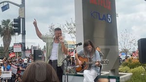 Imagine Dragons Performs Acoustic Concert For Striking Writers Outside Netflix