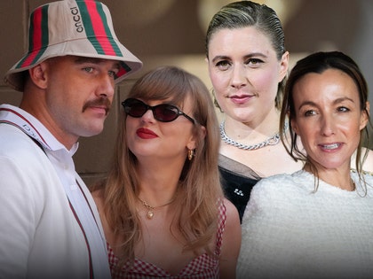 taylor swift travis kelce greta gerwig and anna eberstein getty 1