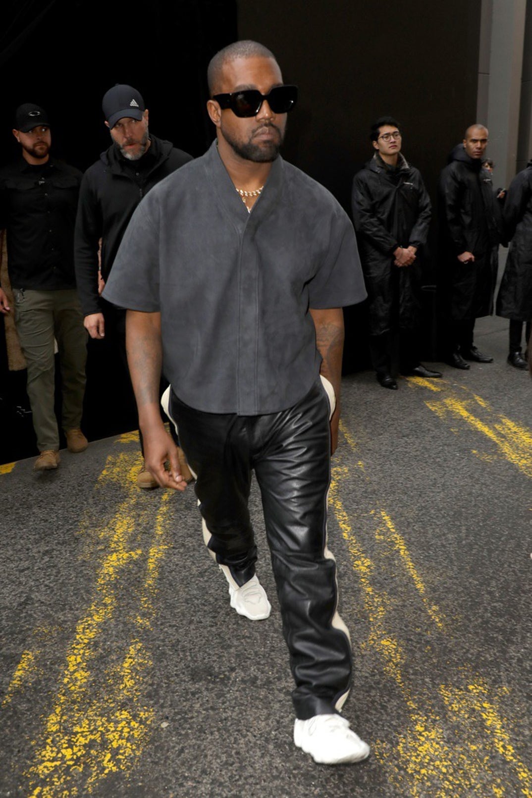kanye west wearing yeezys
