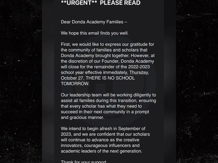 Kanye West's Donda Academy Abruptly Calls Off 2022-23 School Year
