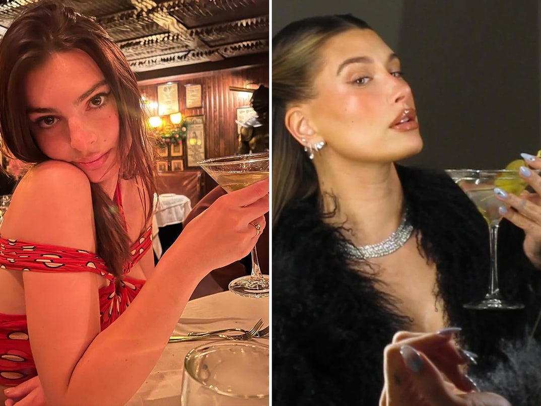 Emily Ratajkowski vs. Hailey Bieber -- Martini Mamas Edition