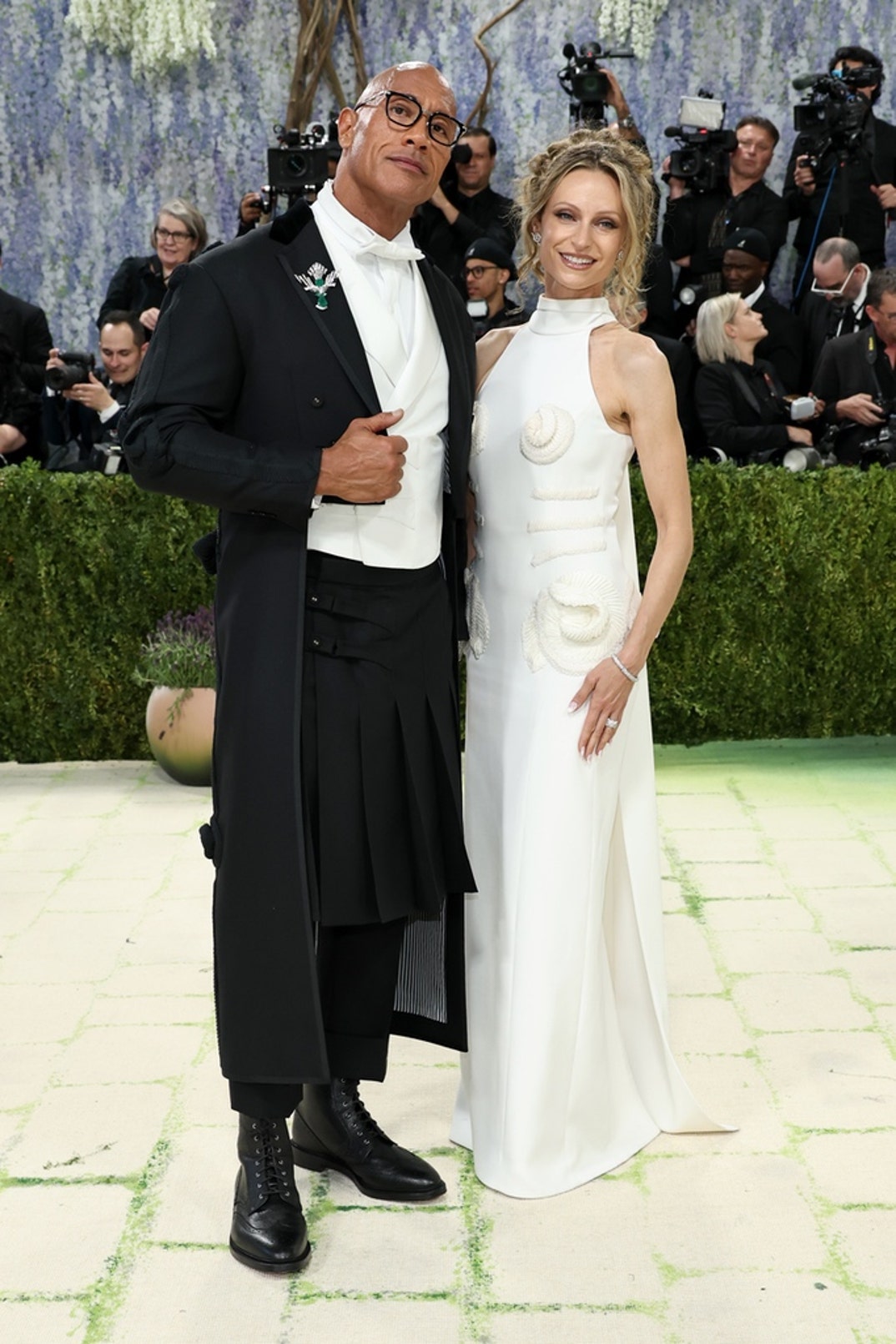 Dwayne Johnson and Lauren Hashian