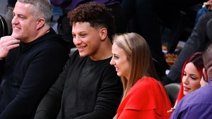 Patrick Mahomes Courtside for Lakers Win, Gets Shout-Out From LeBron!