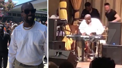 Kanye West is coming down from the mountain top and taking church goers back to school -- literally he was on a campus this weekend doing his Sunday Service.