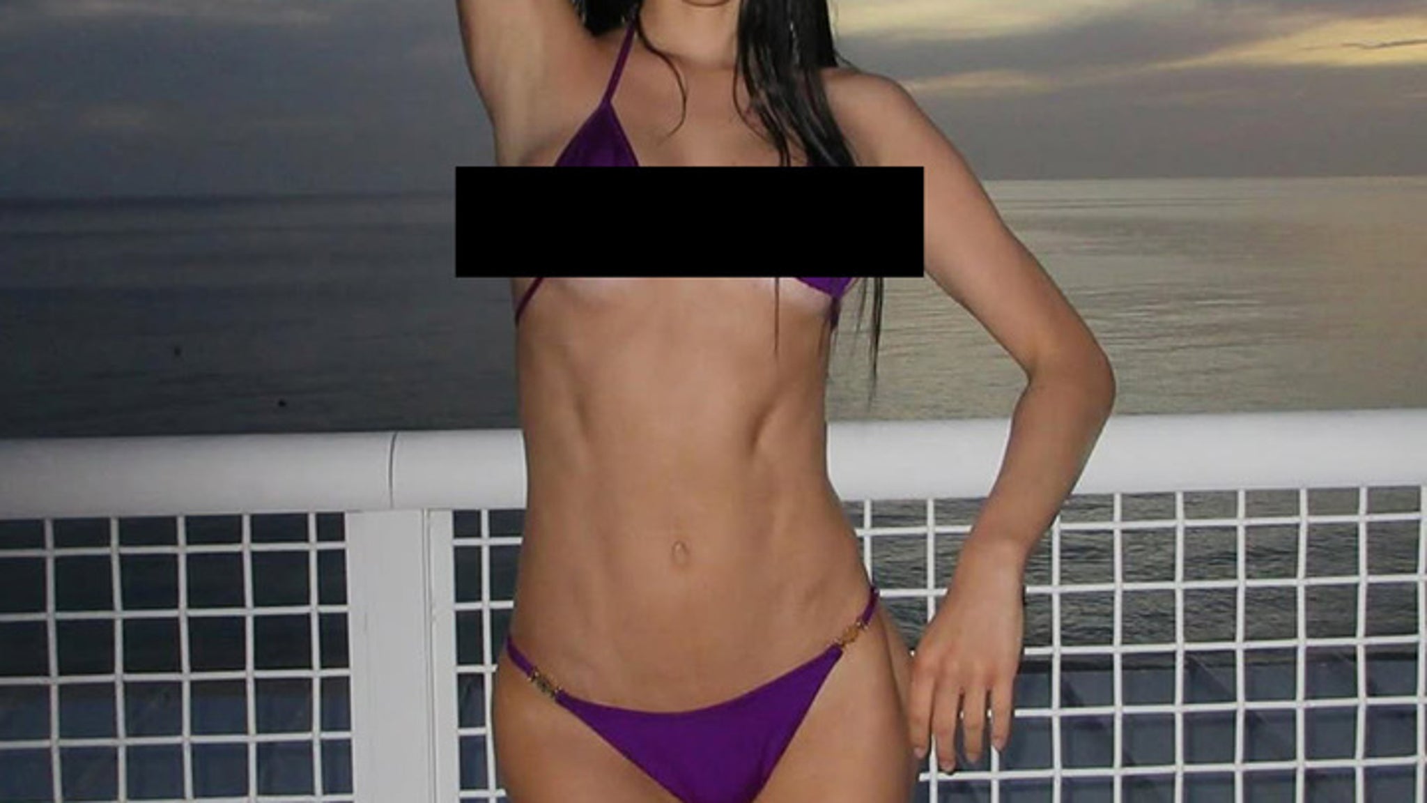 Guess the Top Model Rockin' This Purple Bikini!