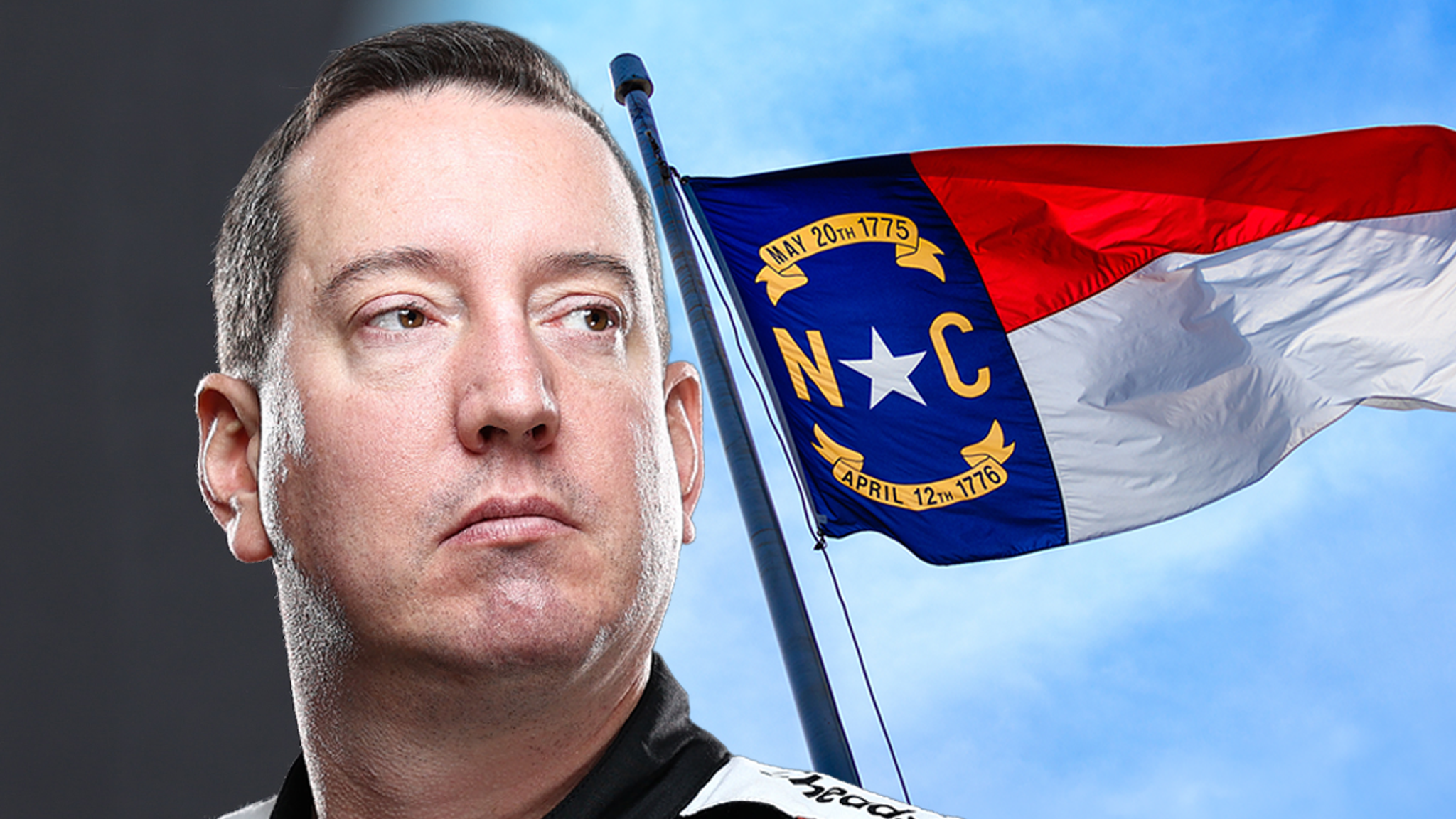Kyle Busch geëerd door North Carolina, vlaggen worden halfstaf gevlogen