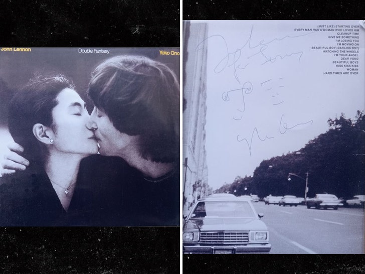 Double Fantasy assinado por John Lennon e Yoko ono momentos no tempo