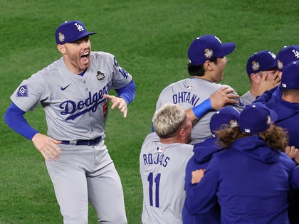 Dodgers Rush The Field After Winning The World Series  photos 0