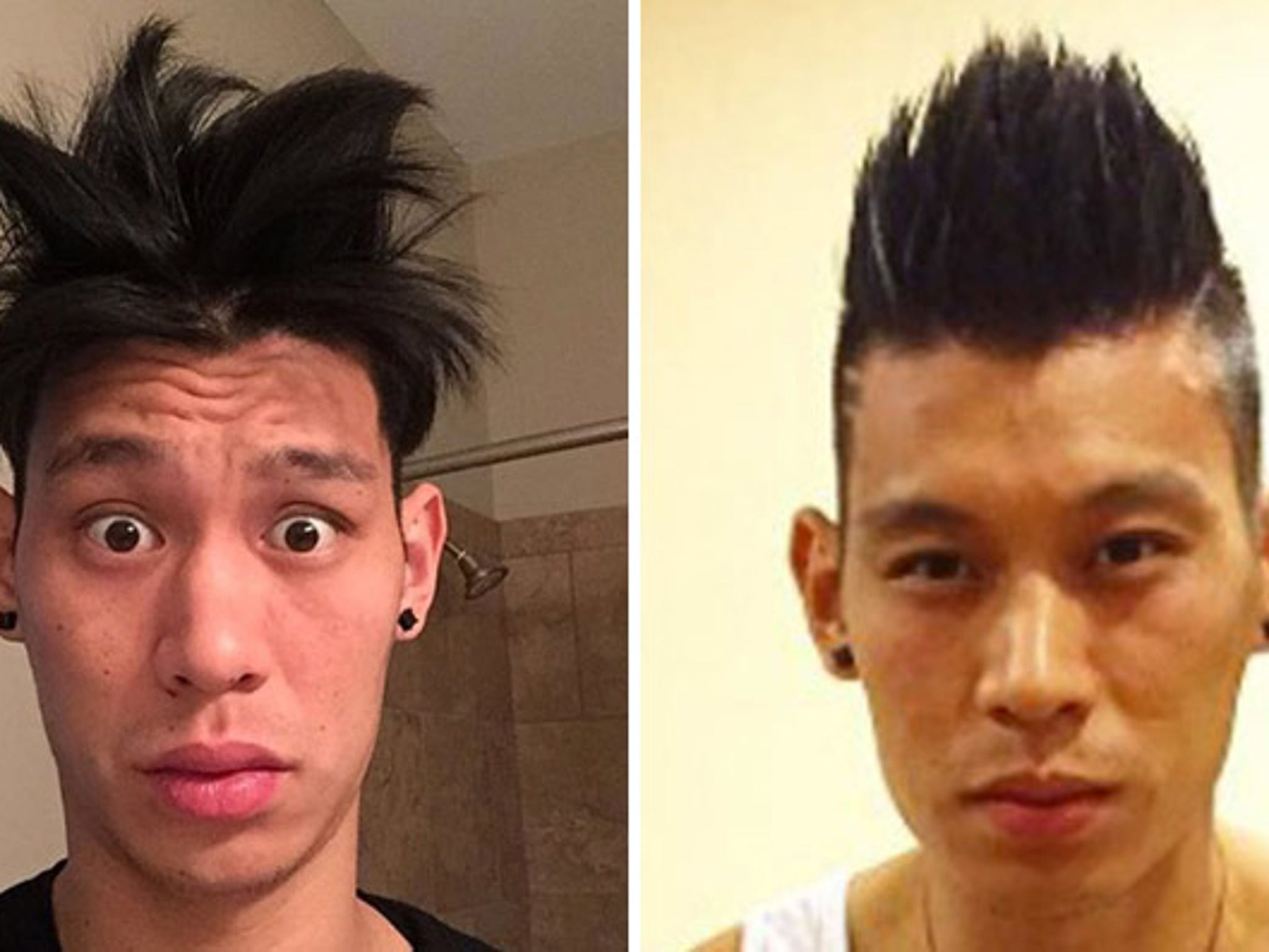 Jeremy Lin's Hair Raising Looks -- See His Funny Follicles