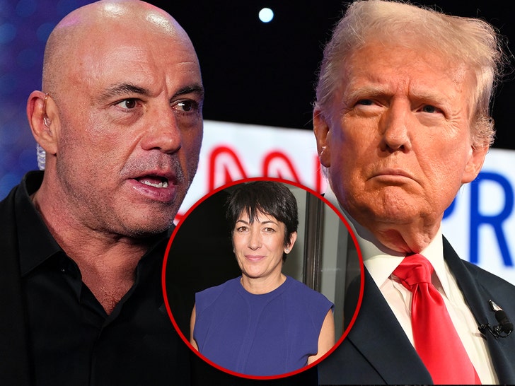 joe rogan donald trump deputy ag todd blanche and Ghislaine Maxwell getty 1