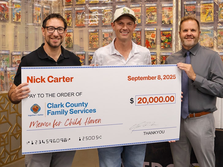 nick carter donation check