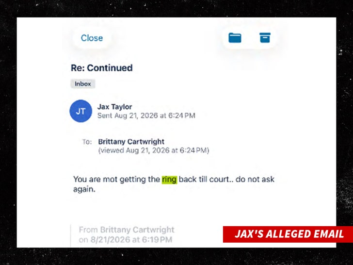 jax taylor email to brittany cartwright ring 1