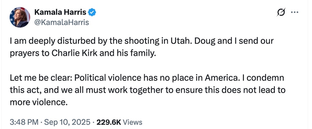 Politicians Reach To Charlie Kirk Shooting 3
