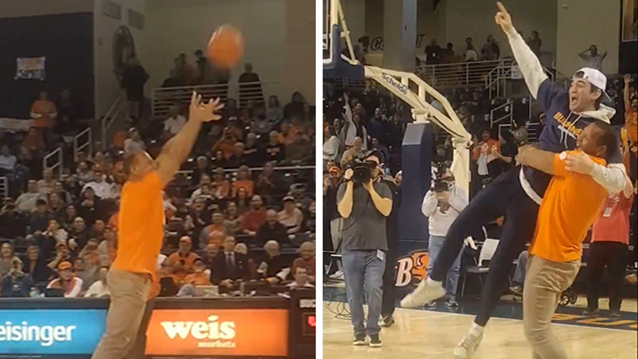 Alex Rodriguez Makes Halfcourt Shot, Wins Student K