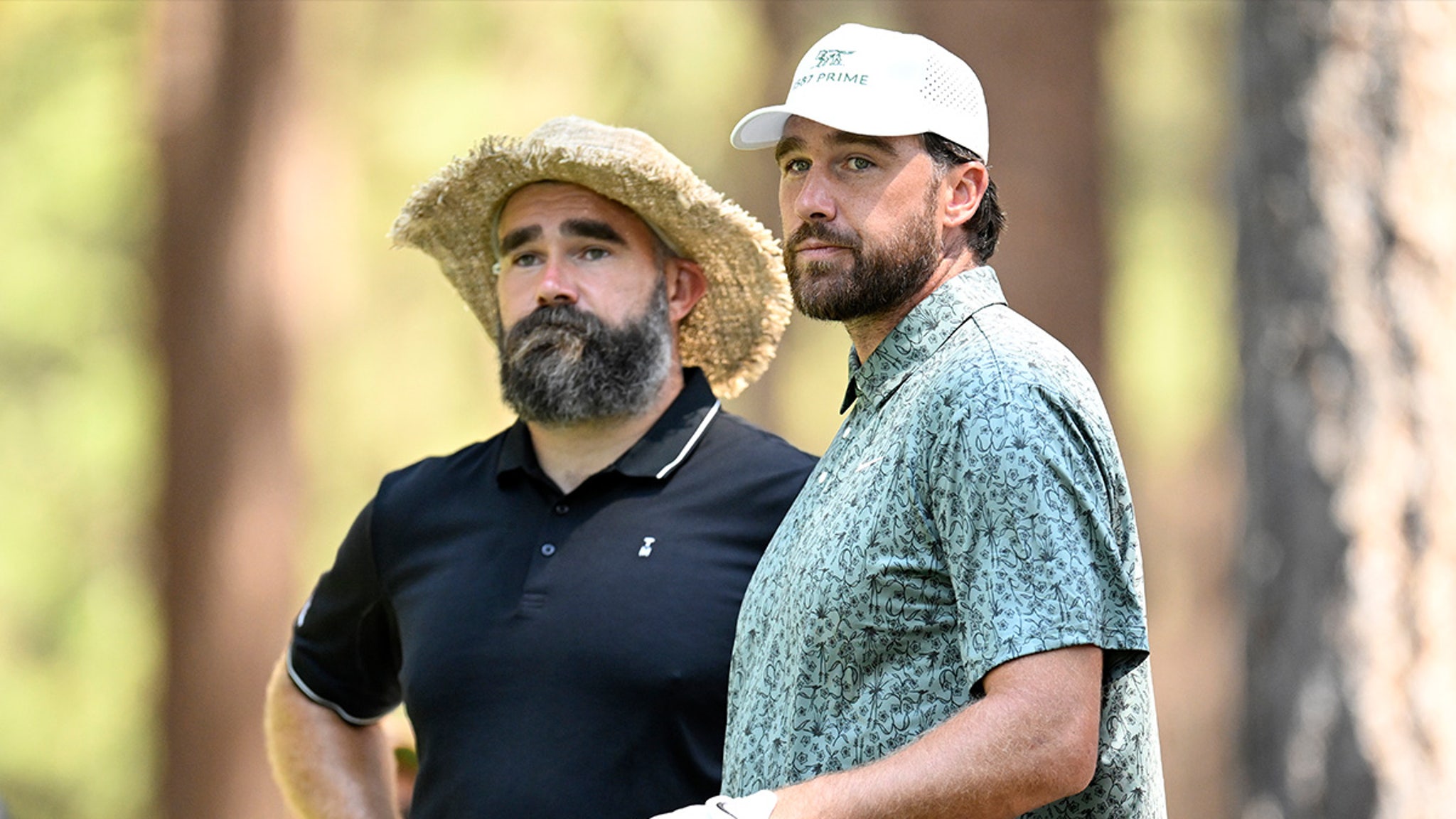Travis Kelce Struggles on Golf Course, Pounds Beers with Brother Jason & Baker Mayfield