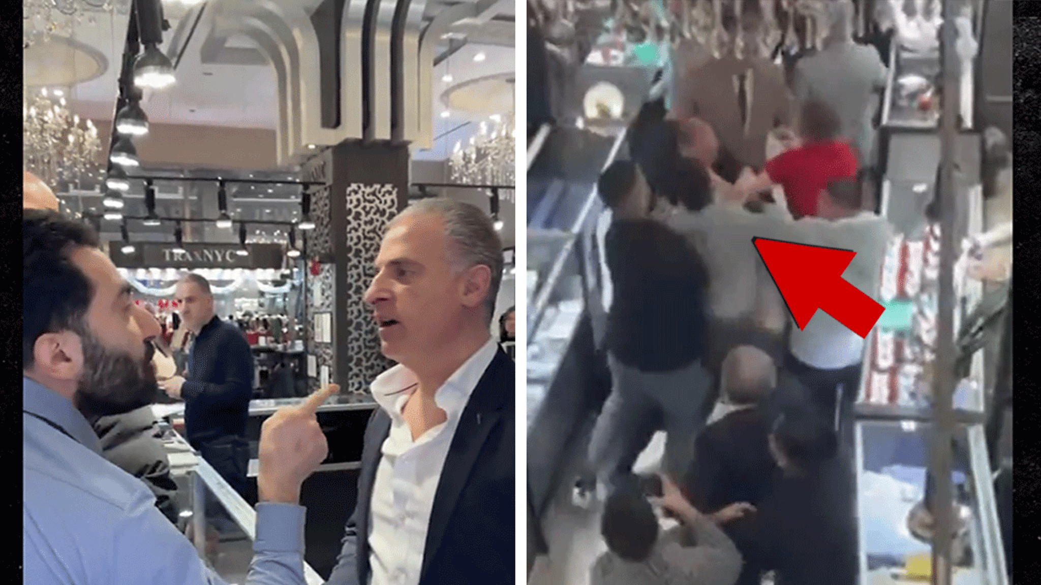 Vechtpartij tussen New Yorkse juweliers na een heftige ruzie, op video