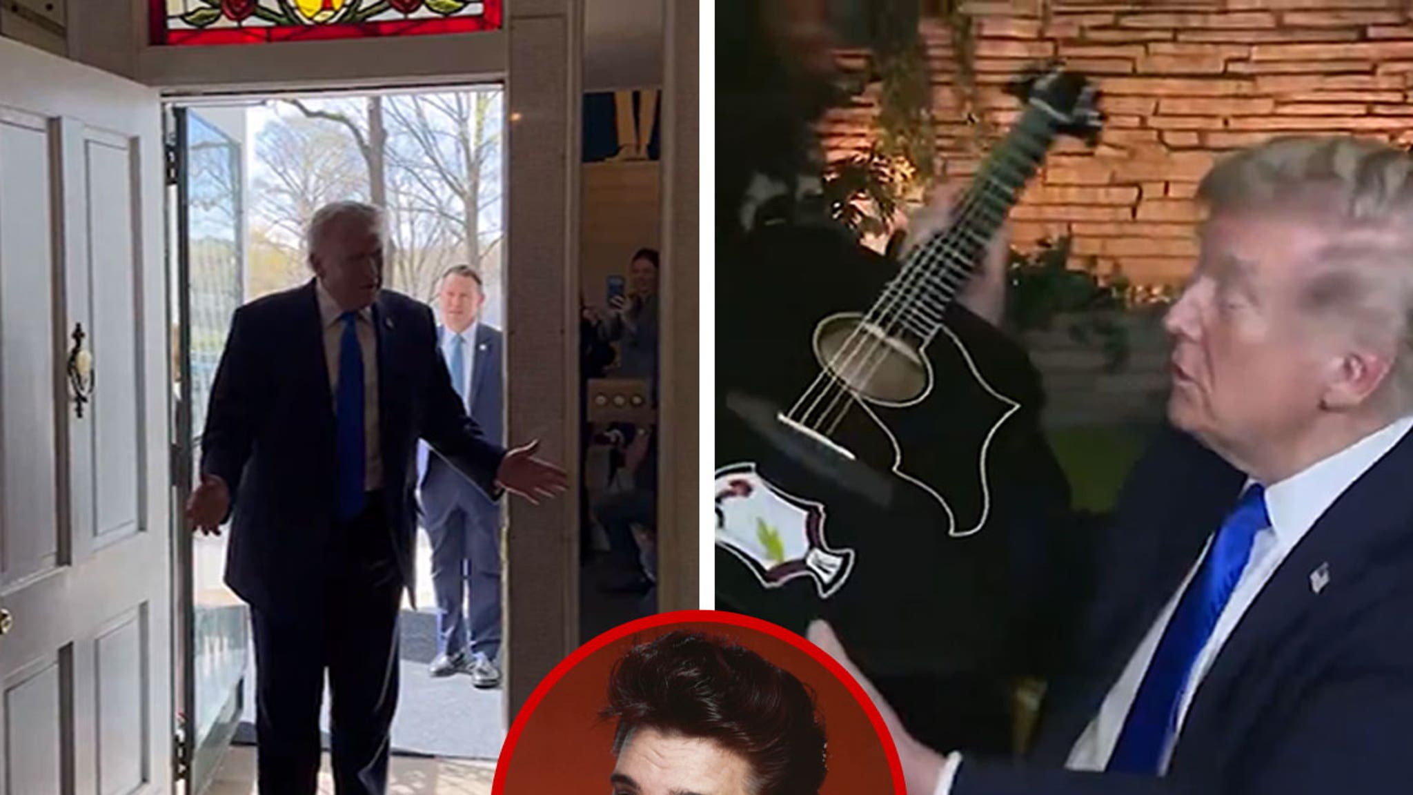 Donald Trump Jokes About Fighting Elvis During Graceland Tour, on Video