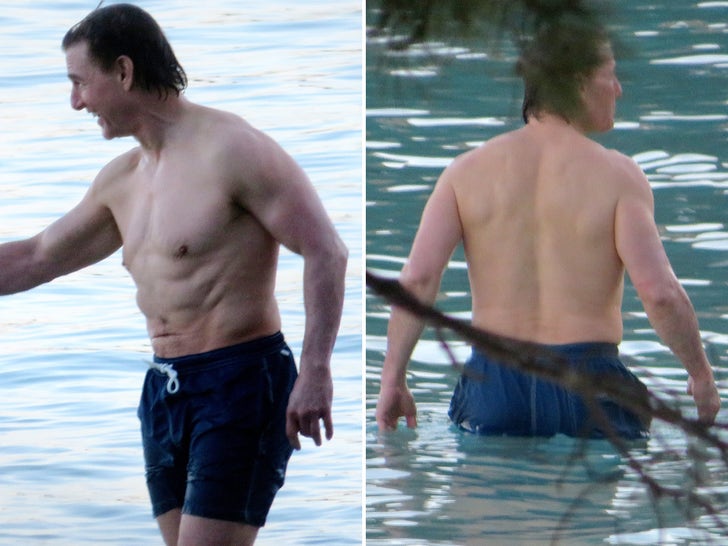 Tom Cruise's Ripped Bod On Spanish Beach