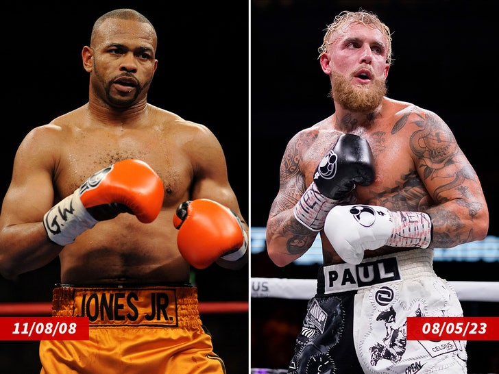 roy jones jr jake paul boxing side by side