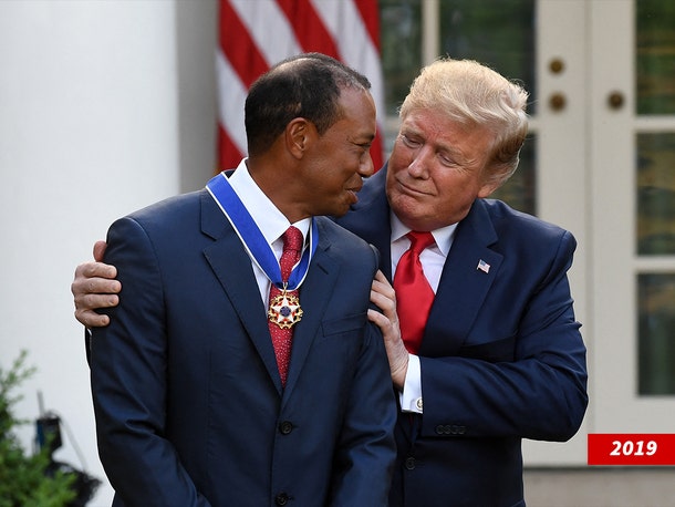 Tiger Woods Donald Trump 2019 Getty 1