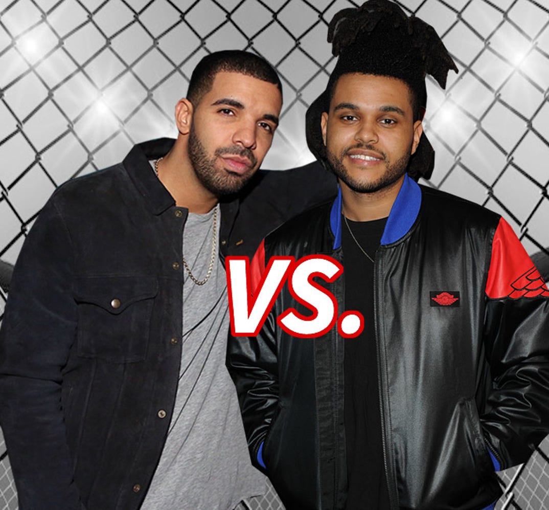 Coachella show-stopper! Drake (28) vs. The Weeknd (25)