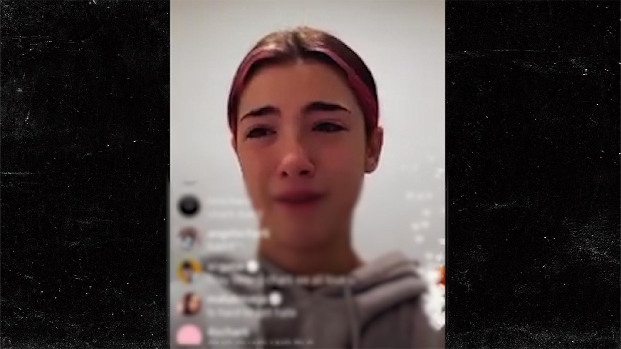 Charli crying over losing followers