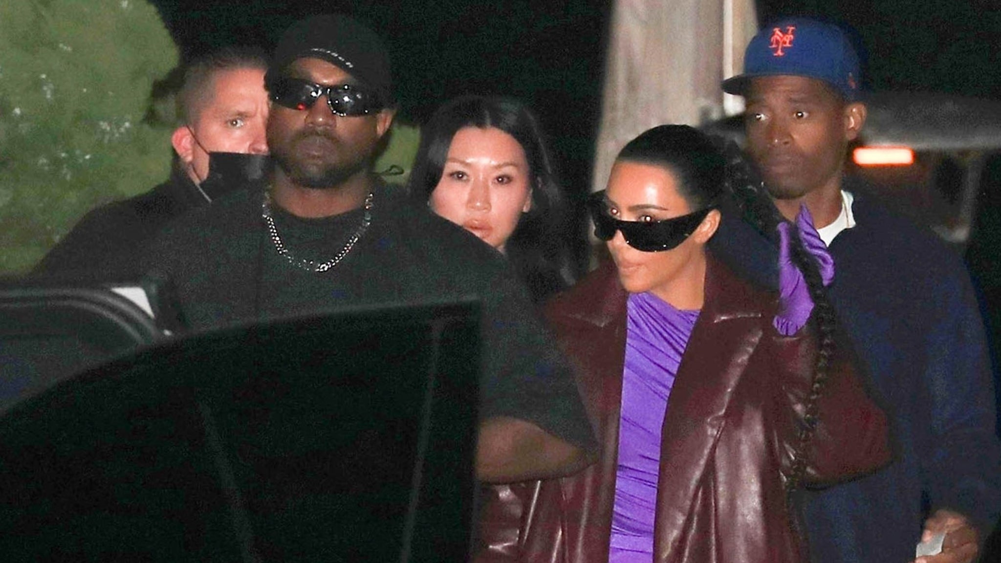 Kim Kardashian, Kanye West Reunite for Dinner with Friends in Malibu