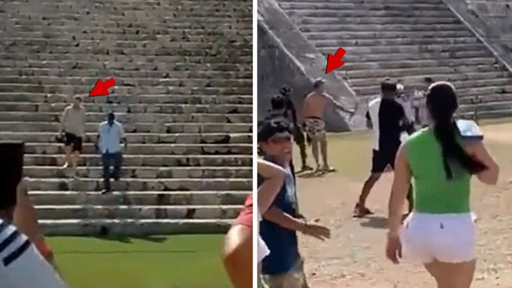 Un turista fue atacado con un palo mientras subía a la pirámide de Chichén Itzá en México