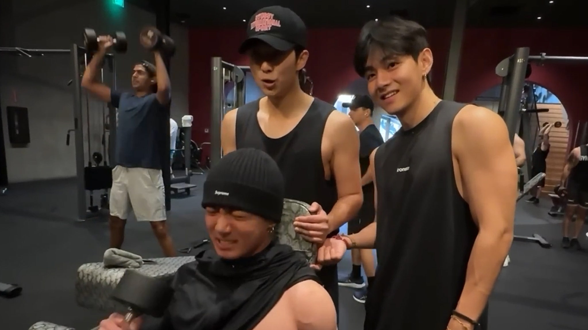 BTS’ V, Jung Kook, RM Put Bulging Muscles On Display In Gym Session