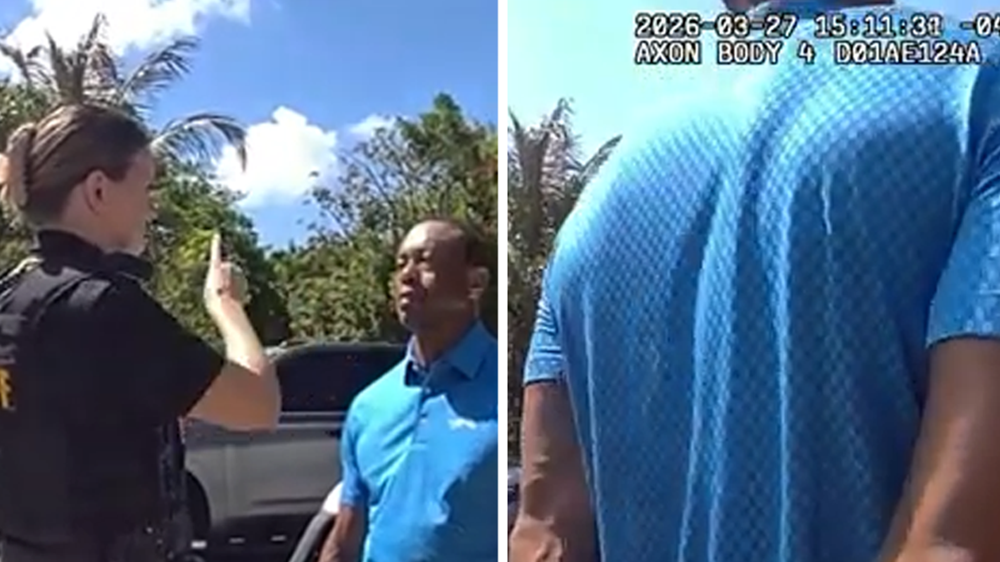 Tiger Woods DUI Body Cam Shows Golf Legend Handcuffed After Field Sobriety Tests