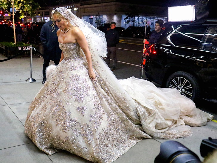 Jennifer Lopez Shows Off Her Wedding Dress For A Movie