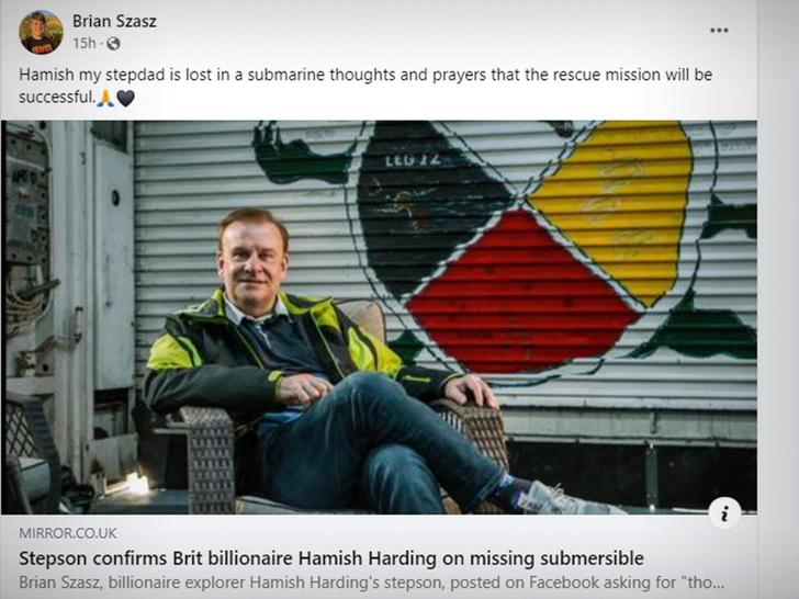 hamish harding  step son brian szasz facebook