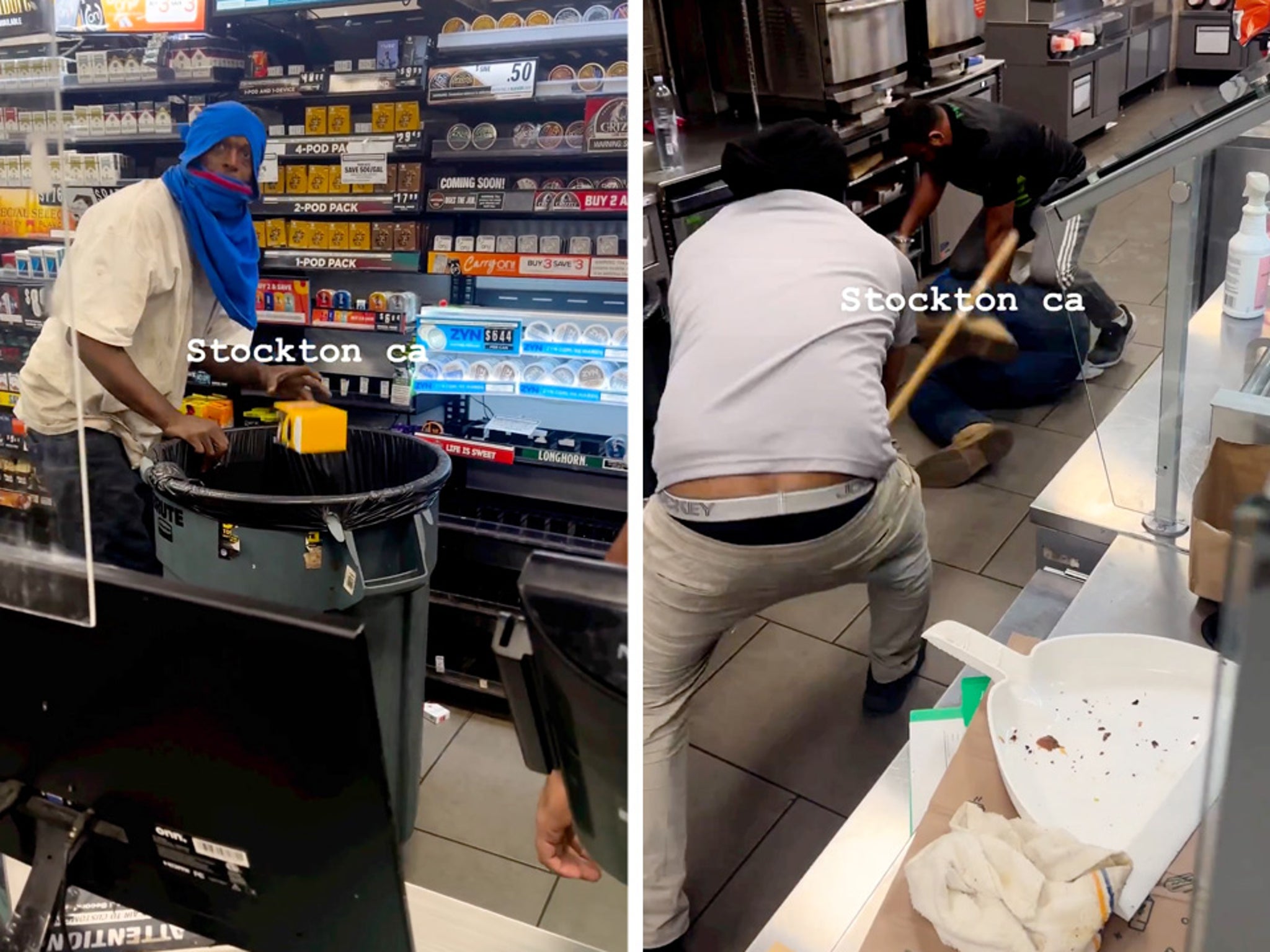 7-ELEVEN Workers Savagely Beat Cigarette Robber on Video