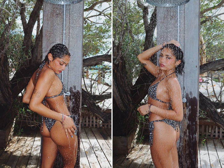 Avani Gregg's Sexy Shower Shots In The Bahamas