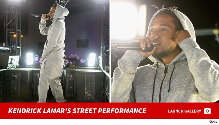 Kendrick Lamar's Street Performance Photos