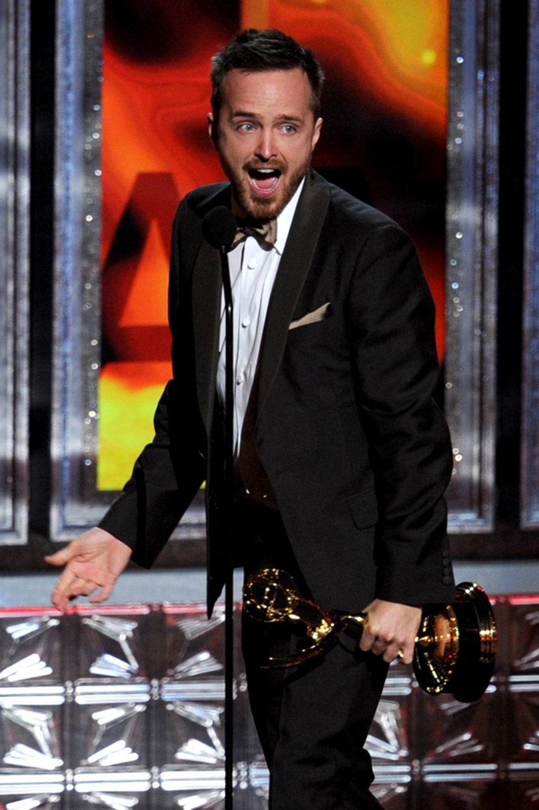 Aaron Paul wins Outstanding Supporting Actor in a Drama Series award for 'Breaking Bad' -- 64th Annual Primetime Emmy Awards