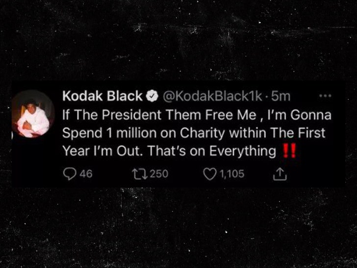 Kodak Black S Tweet Pledging 1 Mil To Charity If Released From Prison Is Gone