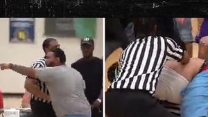 Referee Gets Jumped After Appearing To Punch Coach During Game