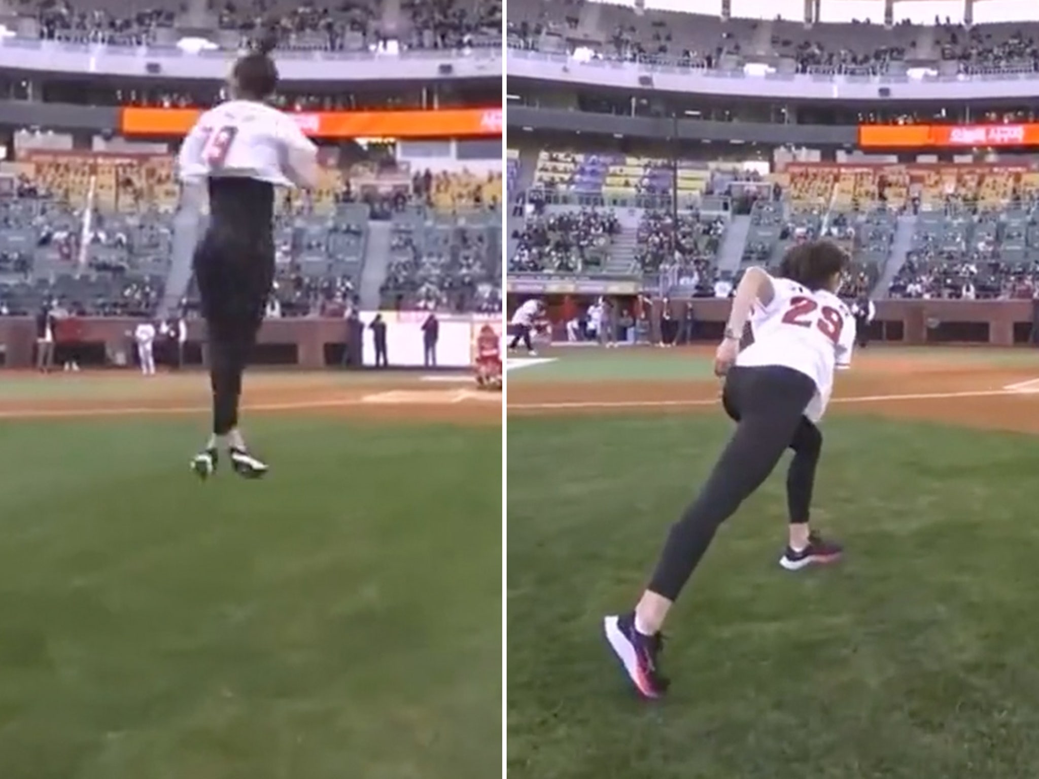 South Korean Actress Throws Incredible First Pitch at Baseball Game 