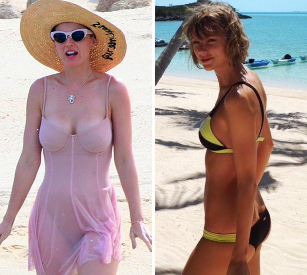 Katy Perry (32) vs. Taylor Swift (27)