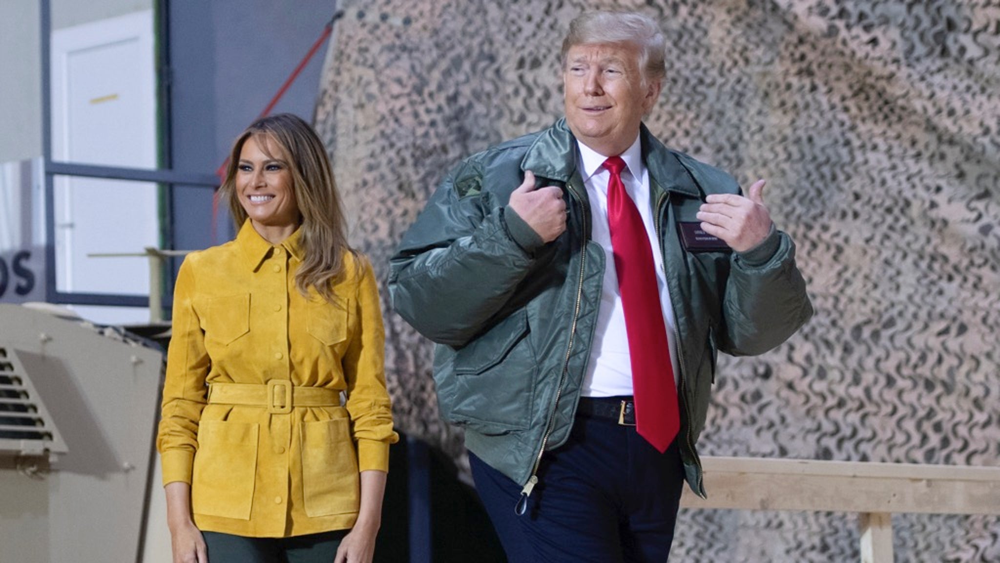 Donald & Melania Trump Make Surprise Visit To U.S. Troops In Iraq For