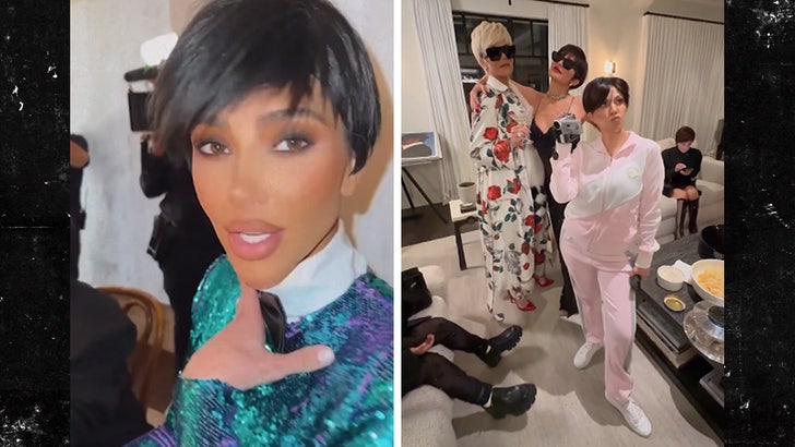 Las hermanas Kardashian se disfrazan de Kris Jenner para fiesta de cumpleaños