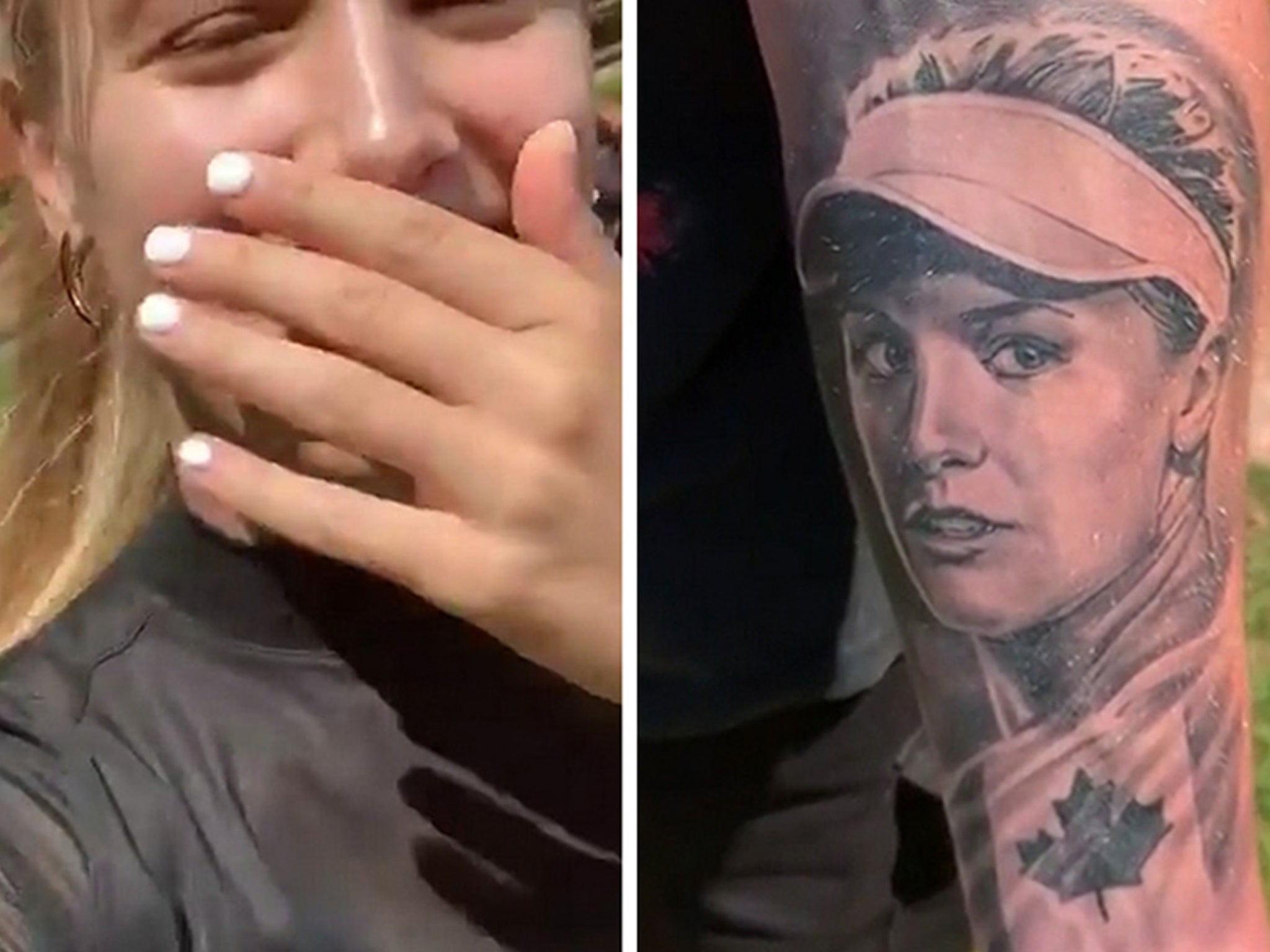 Genie Bouchard Meets Fan With Massive Tat of Her Face, 'This is Insane'