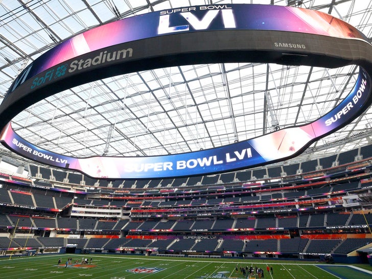 SoFi Stadium Prepares For Super Bowl LVI